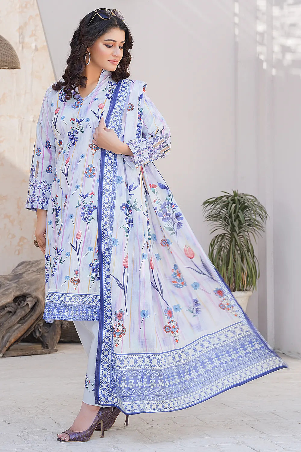 Pima Digital Printed Lawn  BR-1410