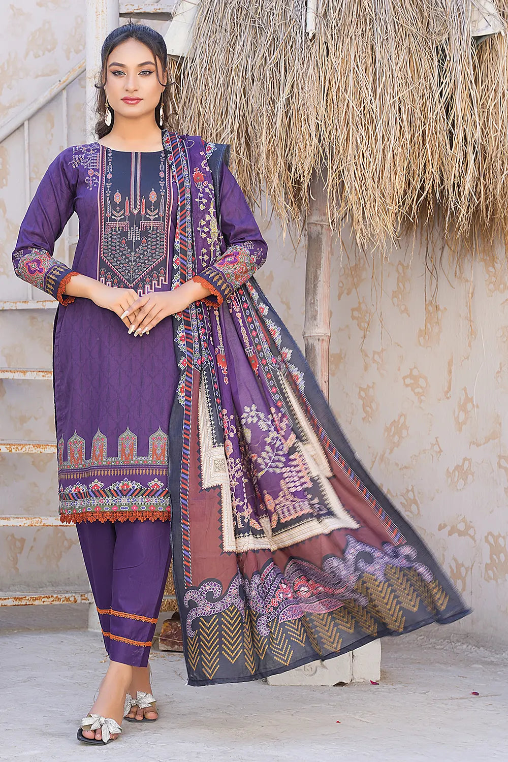 Pima Digital Printed Lawn  BR-1414