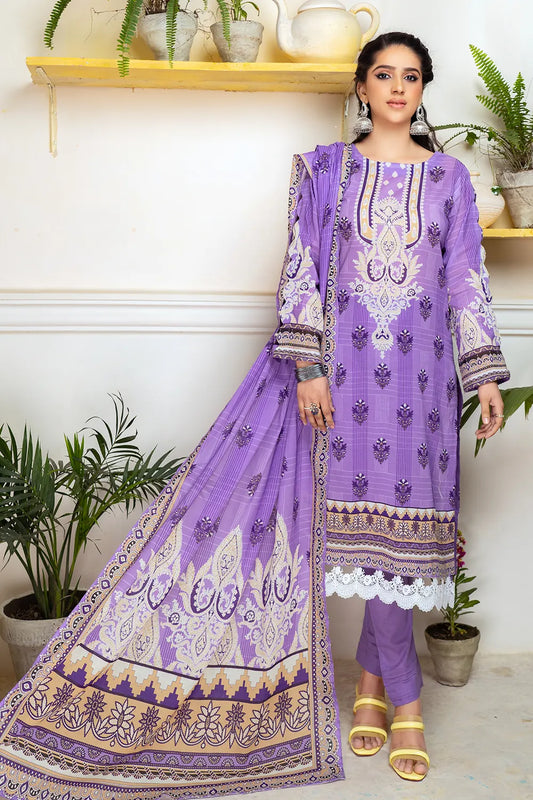 Hoor Digital Printed Lawn BR-1297