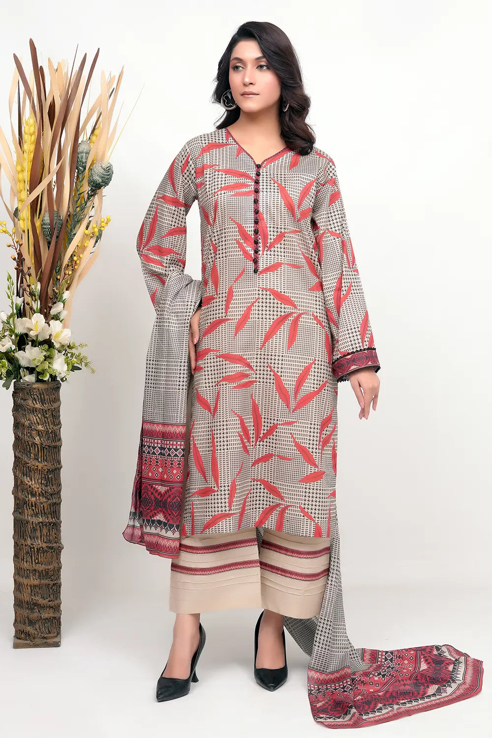 Shama Digital Printed Lawn  BR-1382