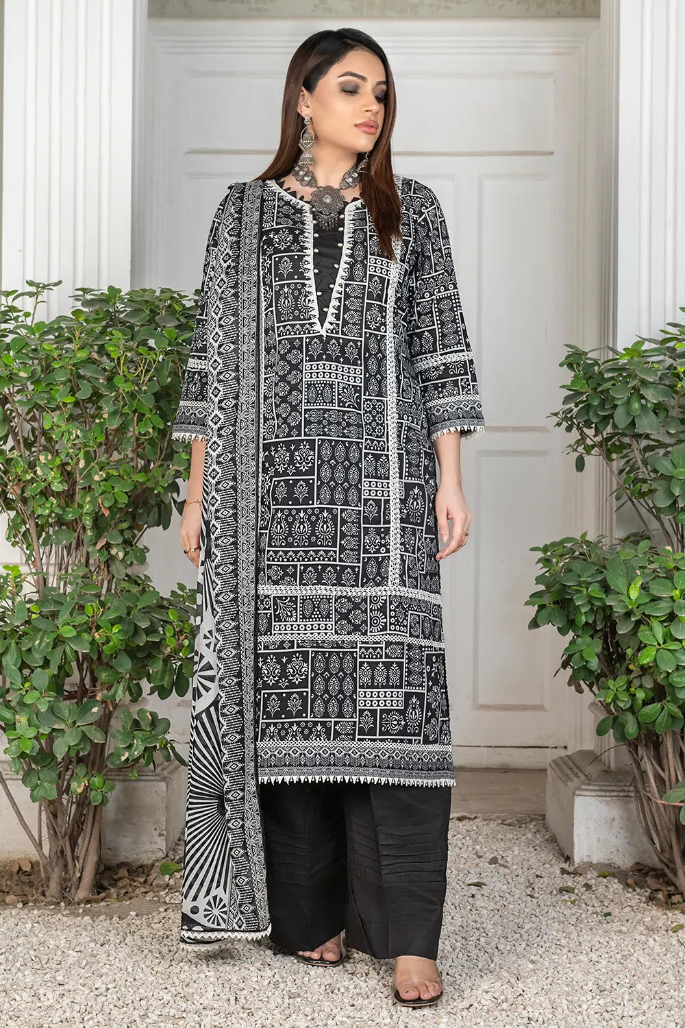 Reet Digital Printed Lawn BR-1396