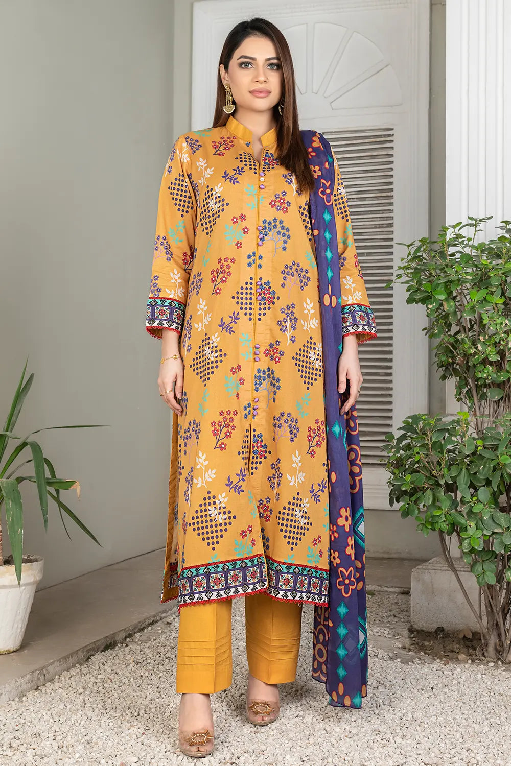 Reet Digital Printed Lawn BR-1402